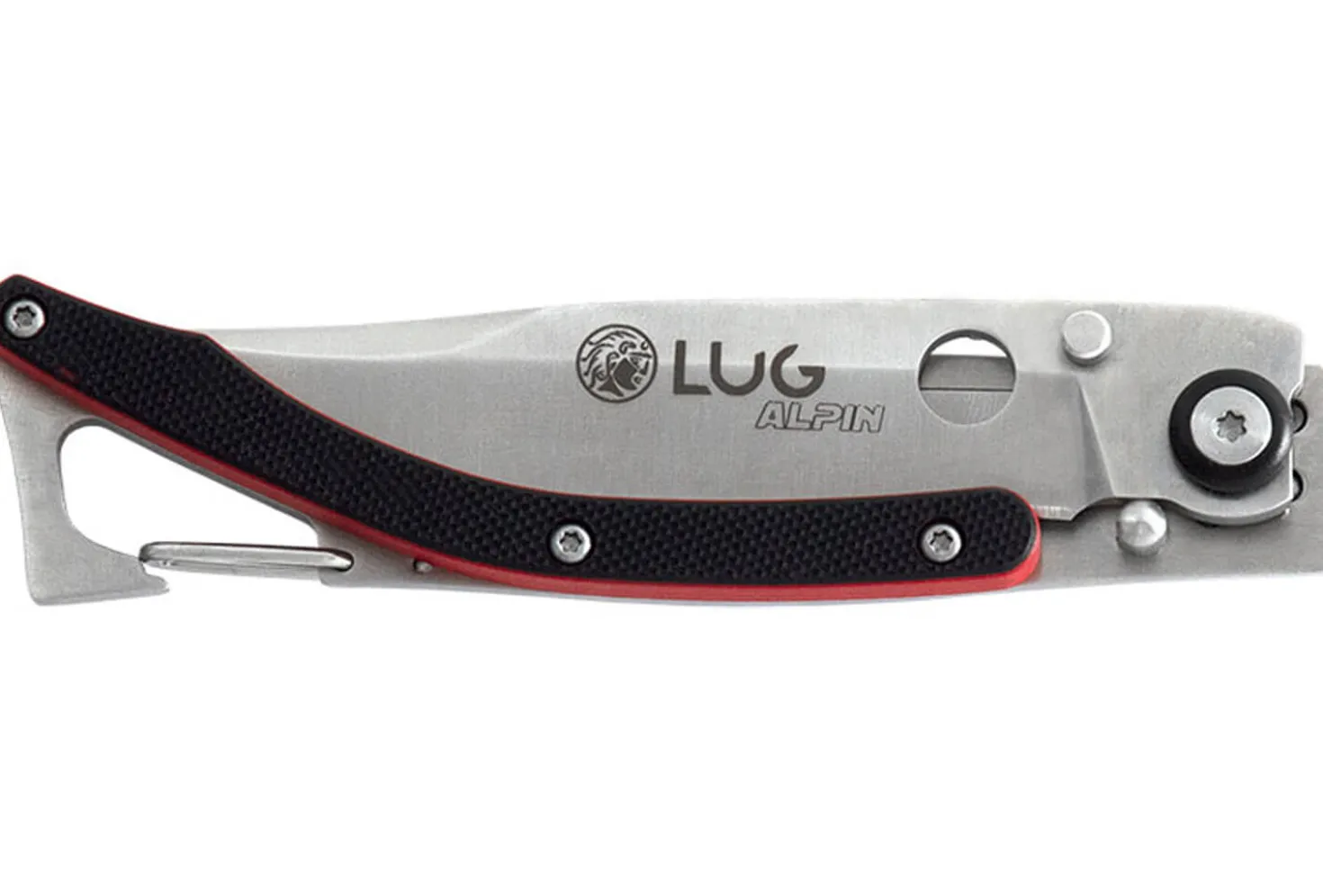Couteau pliant LUG SP1SRB noir et rouge manche en G10 et acier 11cm avec clip