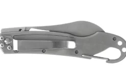 Couteau pliant LUG SP2SRB noir et rouge manche en G10 et acier 11,6cm avec mousqueton