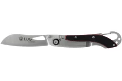 Couteau pliant LUG SP2SRB noir et rouge manche en G10 et acier 11,6cm avec mousqueton
