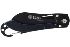 Couteau pliant LUG SP2TBB noir et bleu manche en G10 et acier 11,6cm avec mousqueton