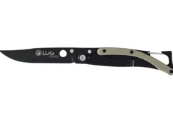 Couteau pliant LUG SP1TD désert manche en G10 et acier 11cm avec mousqueton
