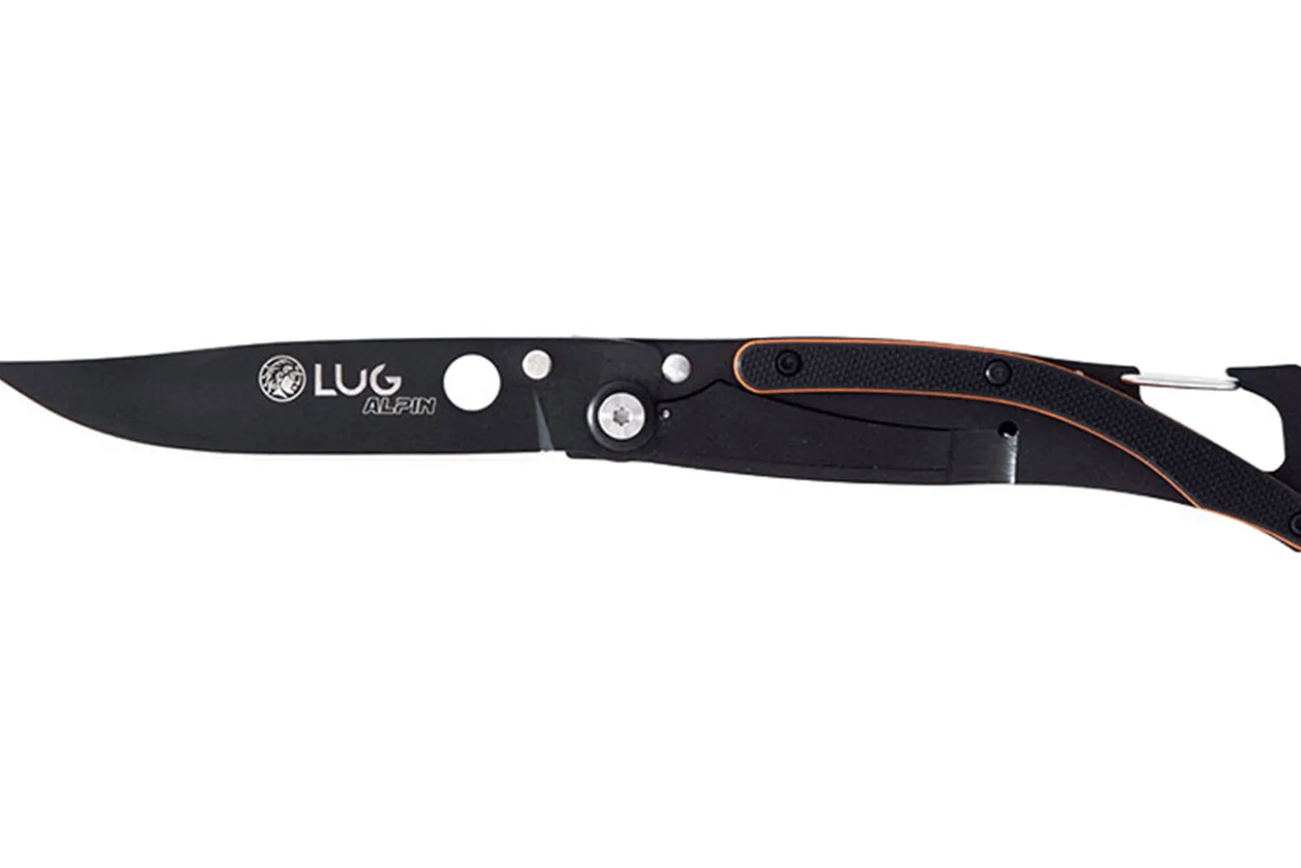 Couteau pliant Lug SP1TOB noir mat et orange black titanium 11cm avec clip