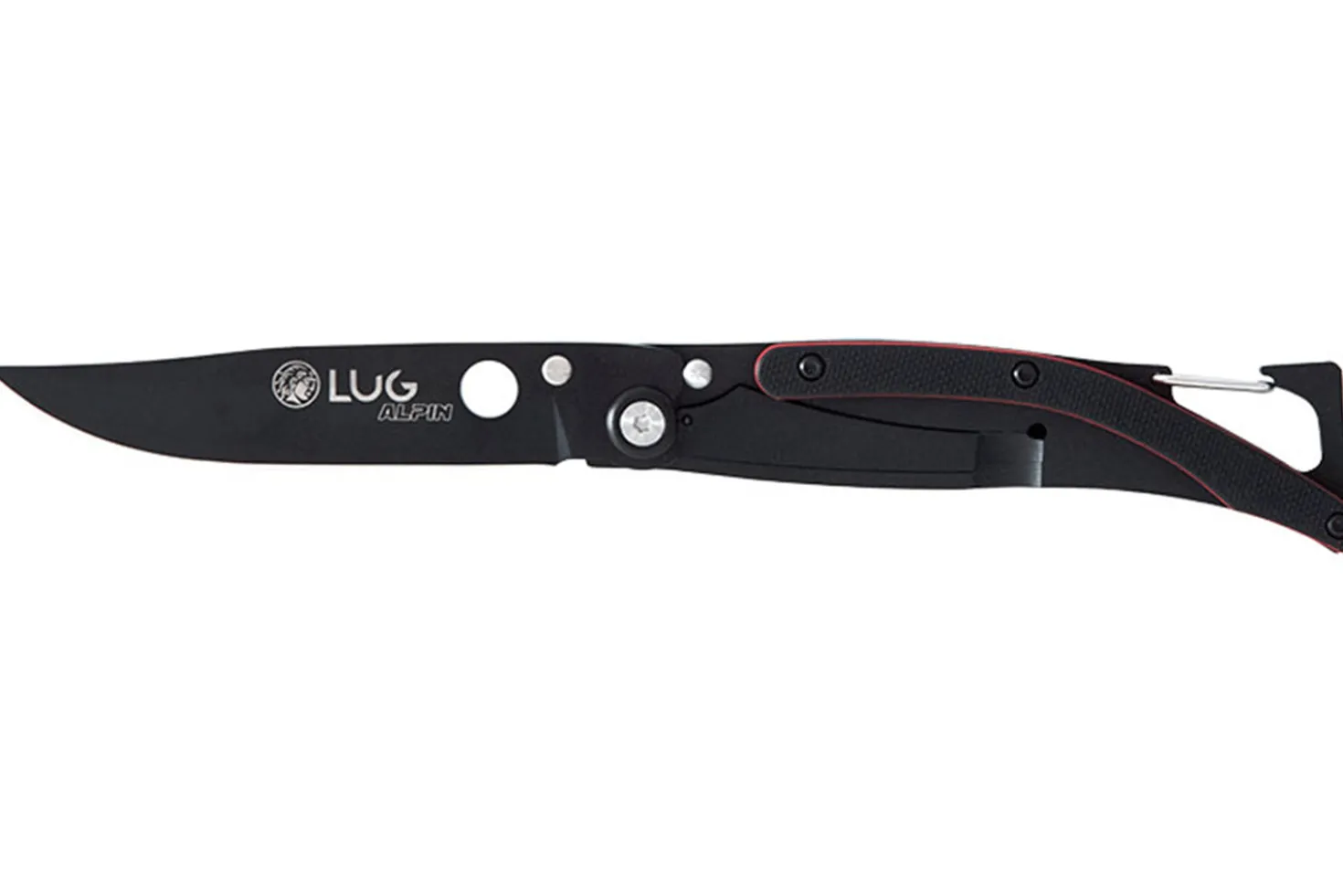 Couteau pliant Lug SP1TRB noir mat et rouge black titanium 11cm avec clip