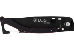 Couteau pliant Lug SP1TRB noir mat et rouge black titanium 11cm avec clip