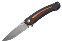 Couteau pliant MKM Arvenis By FOX knives MK.FX01MGOR manche G10 noir/Alu orange 12cm+ étui