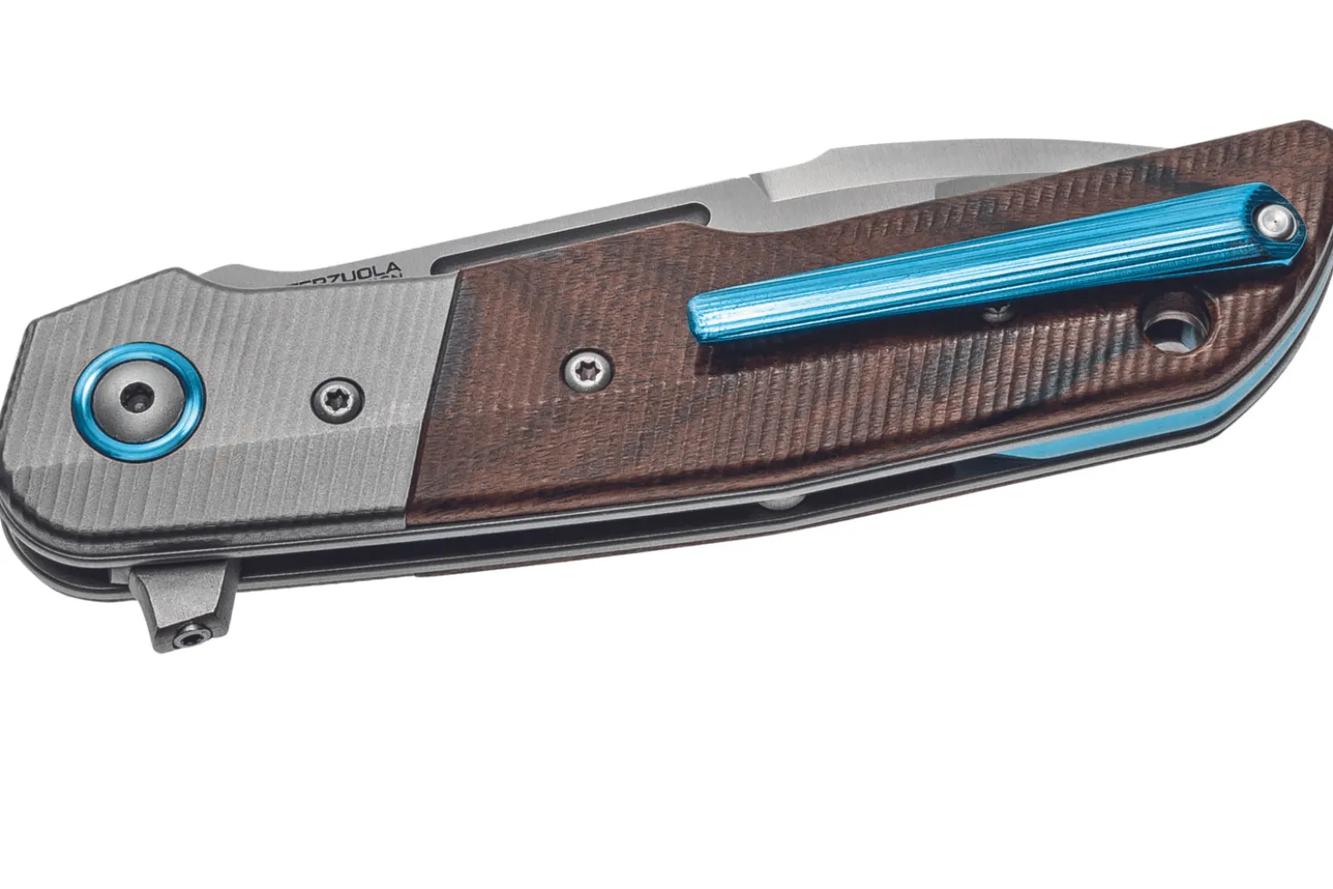 Couteau pliant MKM Clap By LionSteel MK.LS01ST manche en bois de Santal + mitre titanium 11cm + étui
