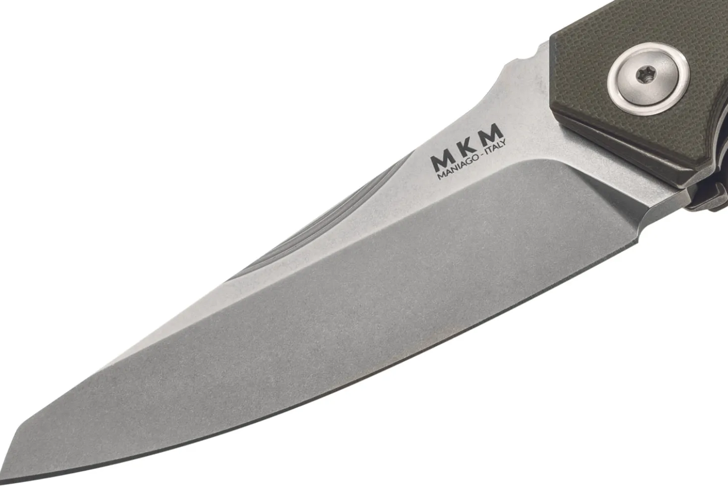 Couteau pliant MKM Raut By Viper MK.VP01GFGR manche en titanium/G10 vert 12cm front flipper + étui