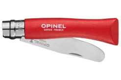 Couteau pliant Mon Premier Opinel n°07 lame 8cm manche en charme rouge