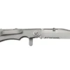 Couteau pliant multifonction Wildsteer W Pocket WPO02 lame semi-dentée manche acier 11,7cm avec brise-vitre et coupe-sangle