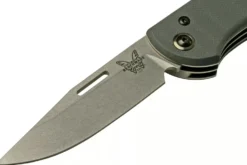 Couteau pliant multifonction Benchmade Weekender 317 double lame manche micarta/aluminium gris 9cm avec décapsuleur