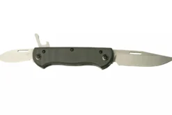 Couteau pliant multifonction Benchmade Weekender 317 double lame manche micarta/aluminium gris 9cm avec décapsuleur