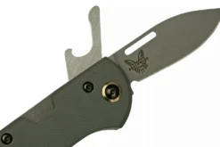 Couteau pliant multifonction Benchmade Weekender 317 double lame manche micarta/aluminium gris 9cm avec décapsuleur