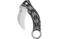 Couteau pliant QSP Eagle 120E karambit manche en G10 gris et noir 13,6cm
