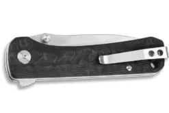 Couteau pliant QSP Hawk 131C manche en fibre de carbone motif damassé 10,5cm