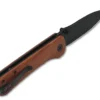 Couteau pliant QSP Hawk 131O2 lame noire manche en bois de Mkuruti 10,5cm