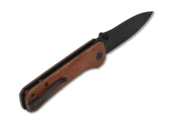 Couteau pliant QSP Hawk 131O2 lame noire manche en bois de Mkuruti 10,5cm
