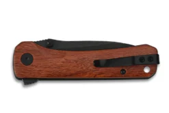 Couteau pliant QSP Hawk 131O2 lame noire manche en bois de Mkuruti 10,5cm