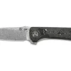 Couteau pliant QSP Hawk 131Q acier damas manche en fibre de carbone noir et aluminium 10,5cm