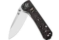 Couteau pliant QSP Hawk 131T manche en carbone incrusté de cuivre 10,5cm noir/bronze