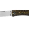 Couteau pliant QSP Hedgehog 142C manche en fibre de carbone noir et or 9,5cm