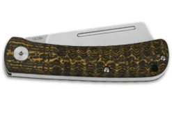 Couteau pliant QSP Hedgehog 142C manche en fibre de carbone noir et or 9,5cm