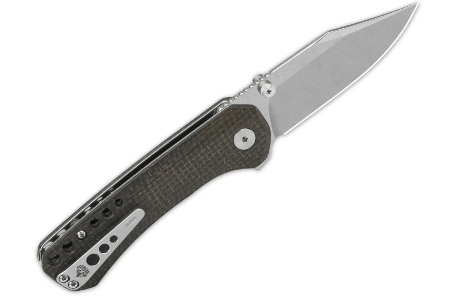 Couteau pliant QSP Kestrel 145A1 manche en micarta marron 10,2cm