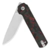 Couteau pliant QSP Lark 144D manche en carbone/G10 noir et rouge 10,8cm
