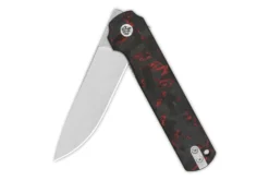 Couteau pliant QSP Lark 144D manche en carbone/G10 noir et rouge 10,8cm
