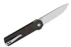Couteau pliant QSP Lark 144D manche en carbone/G10 noir et rouge 10,8cm
