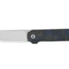 Couteau pliant QSP Lark 144E manche carbone/G10 noir et bleu 10,8cm