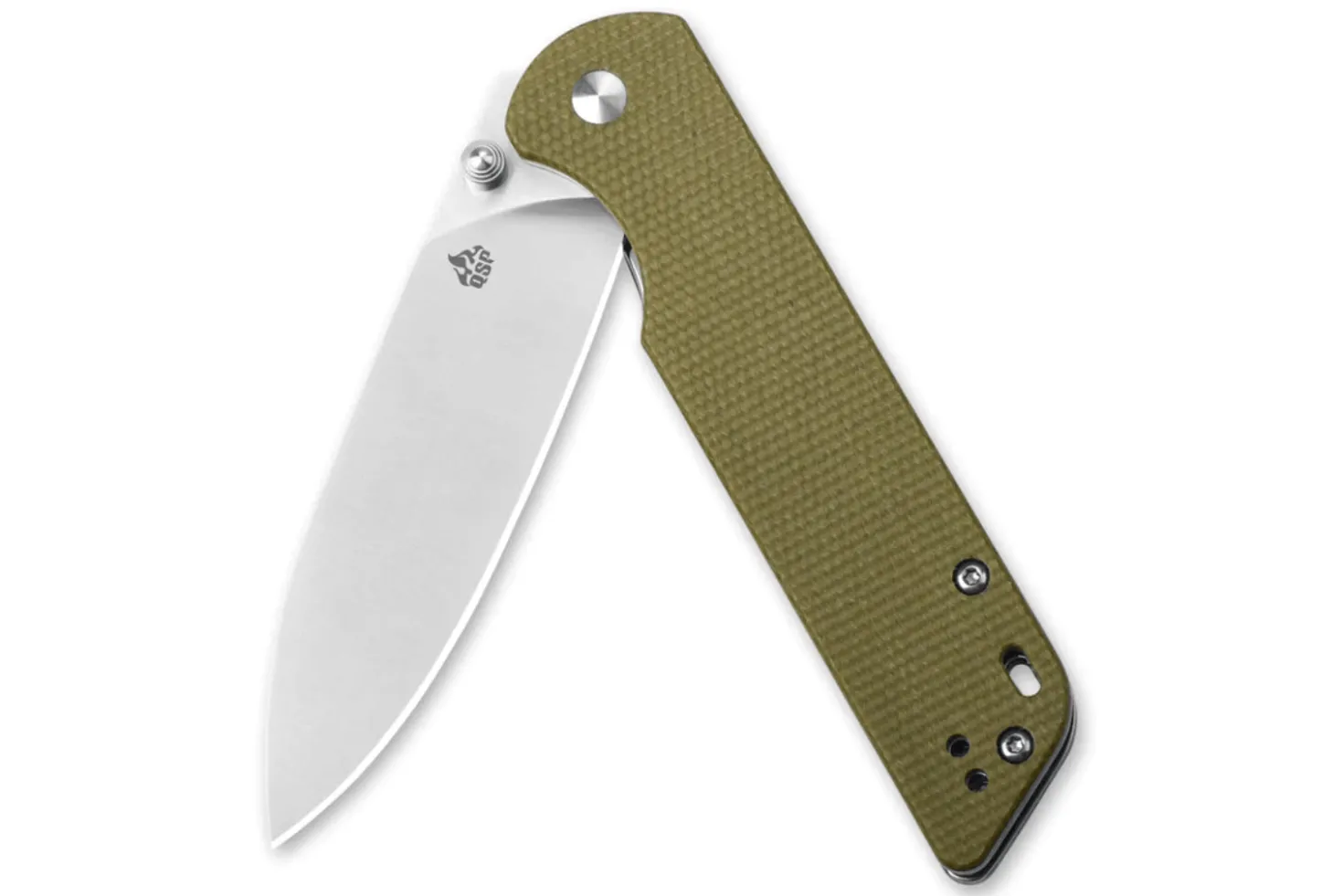 Couteau pliant QSP Parrot 102G manche en micarta vert clair 10,2cm
