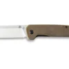 Couteau pliant QSP Penguin 130F manche en laiton stonewashed marron 10,2cm