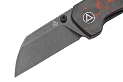 Couteau pliant QSP Penguin Mini 130XSE2 manche en carbone et G10 noir et rouge 8,2cm