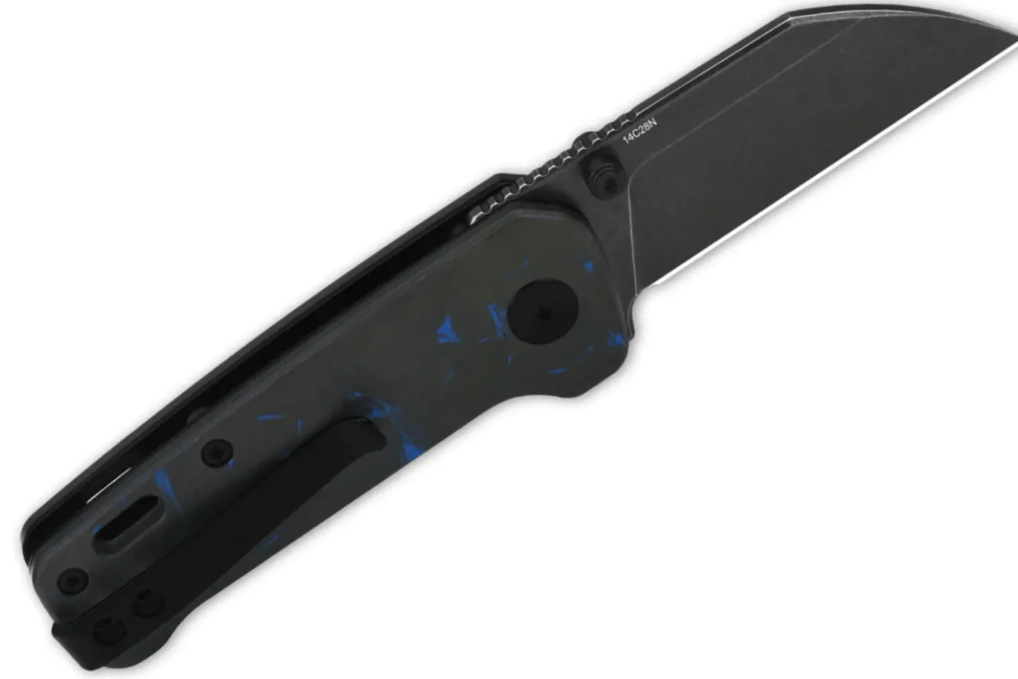 Couteau pliant QSP Penguin mini 130XSD2 manche en carbone et G10 8,2cm