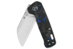 Couteau pliant QSP Penguin Mini 130XSD1 manche en carbone et G10 noir et bleu 8,2cm