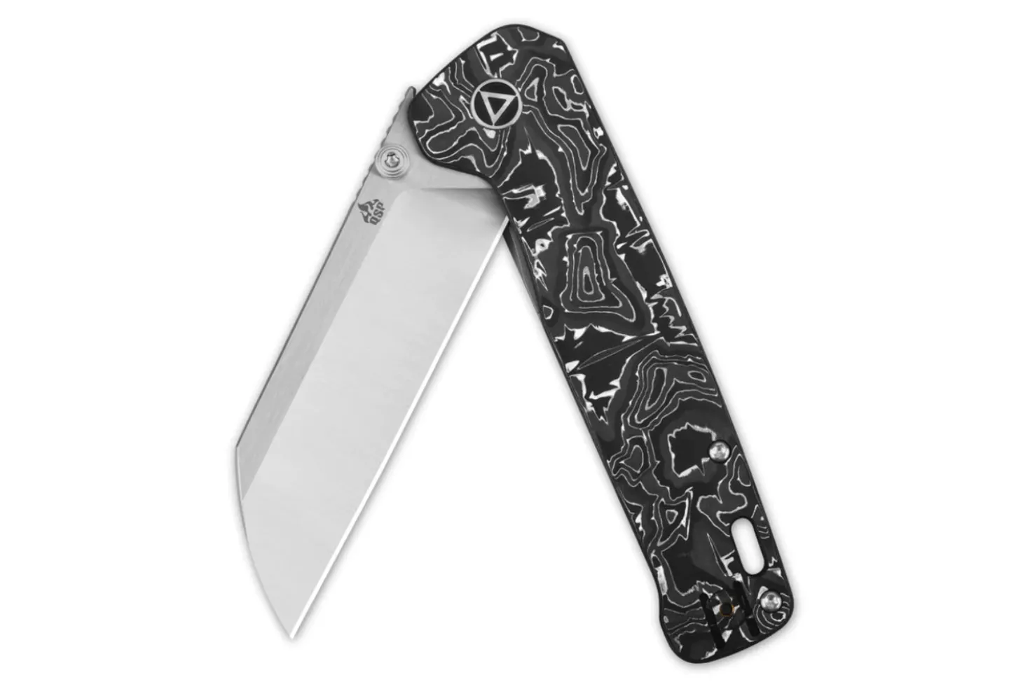 Couteau pliant QSP Penguin Plus 130XLD1 manche en fibre de carbone/titane gris et noir 11,4cm