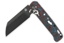 Couteau pliant QSP Penguin 130SJF2 lame noire manche en carbone multicolore 10,3cm