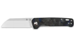 Couteau pliant QSP Penguin 130TBL manche en carbone/G10 noir et bleu 10,2cm