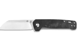 Couteau pliant QSP Penguin 130T manche en micarta noir motif charbon de bois 10,2cm