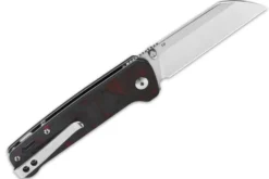 Couteau pliant QSP Penguin 130TRD manche en fibre de carbone noir et rouge 10,2cm