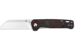 Couteau pliant QSP Penguin 130TRD manche en fibre de carbone noir et rouge 10,2cm