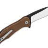 Couteau pliant QSP Raven 122A manche en G10 marron 11,4cm