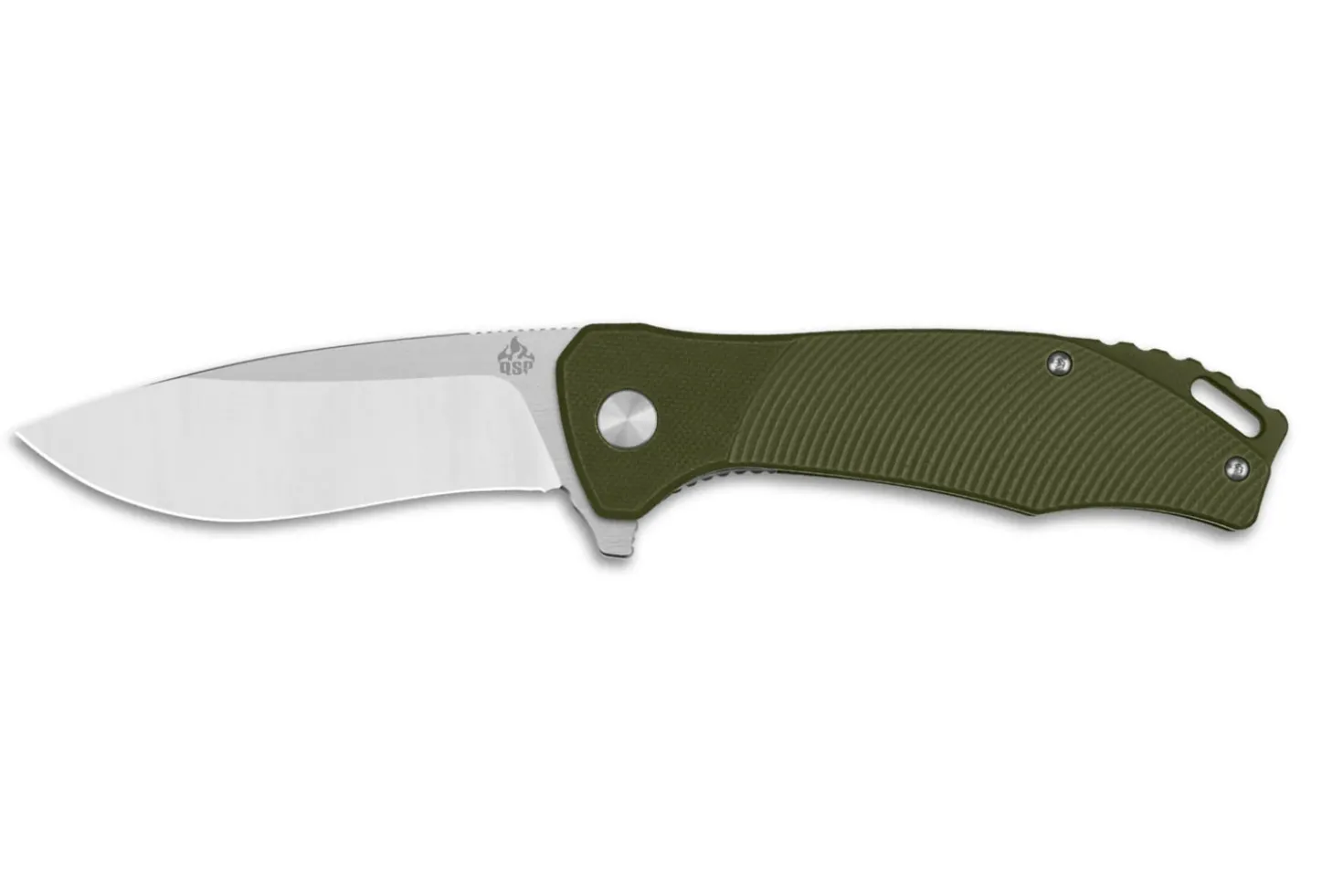 Couteau pliant QSP Raven 122B manche en G10 vert 11,4cm