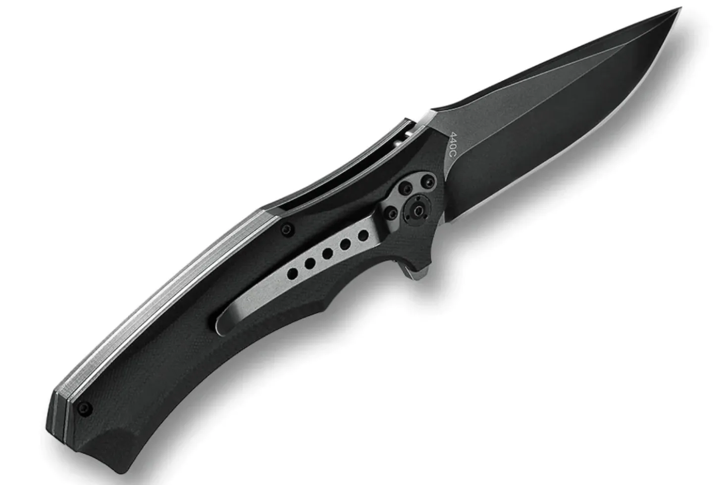 Couteau pliant QSP Sthenia 101A manche en G10 noir 13cm