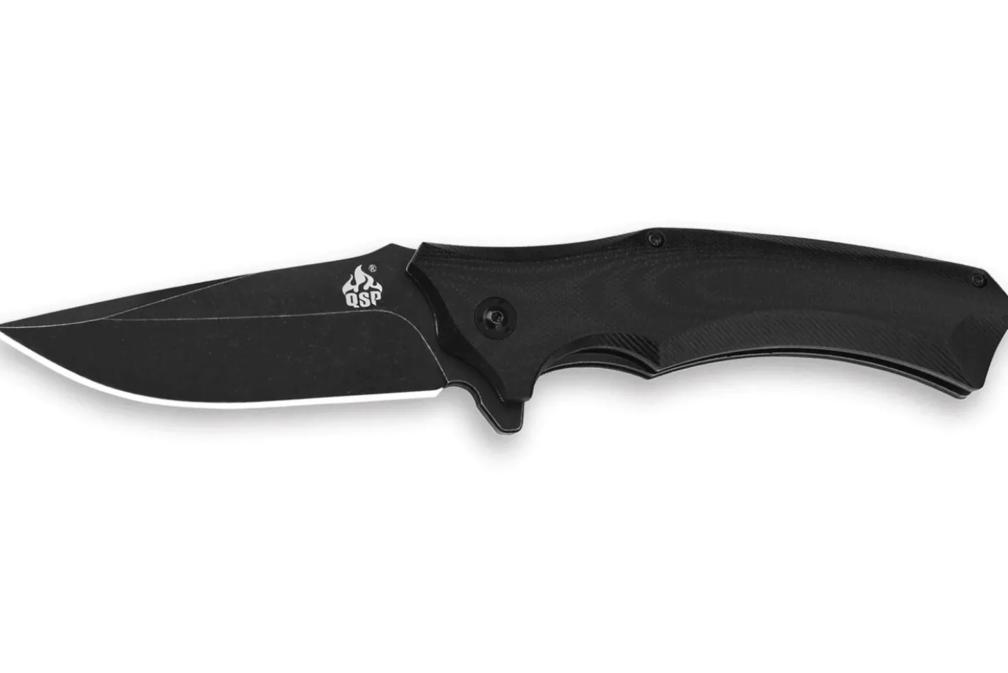 Couteau pliant QSP Sthenia 101A manche en G10 noir 13cm