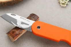Couteau pliant Skult français éco-responsable La Surfeuse manche orange 10cm
