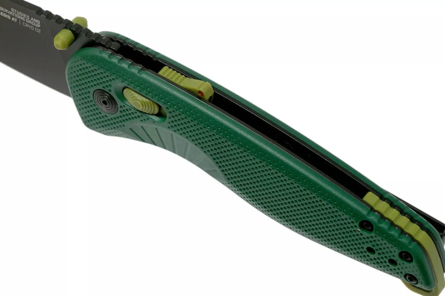 Couteau pliant SOG Aegis AT SGAEFOMO manche en nylon/fibres de verre vert 12,7cm