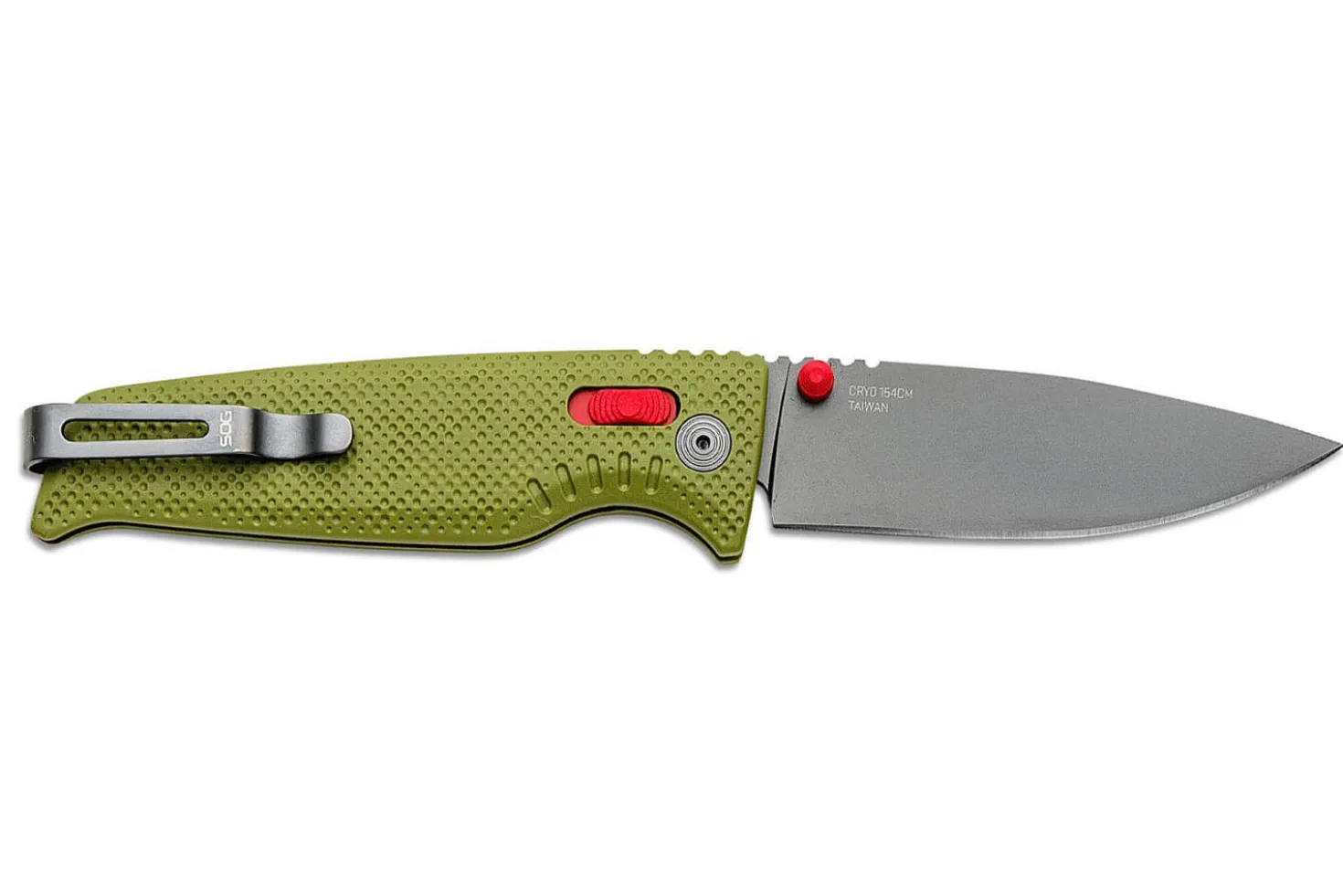 Couteau pliant SOG Altair XR SGALTAIRXRGB manche en nylon/fibres de verre 10,2cm vert/bleu
