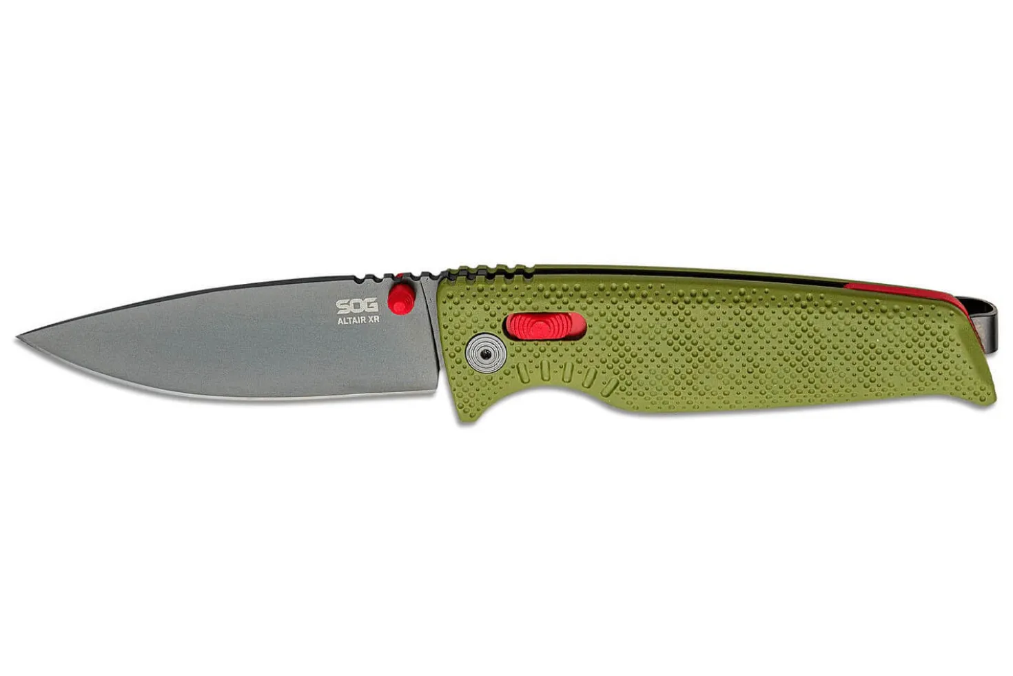 Couteau pliant SOG Altair XR SGALTAIRXRGB manche en nylon/fibres de verre 10,2cm vert/bleu