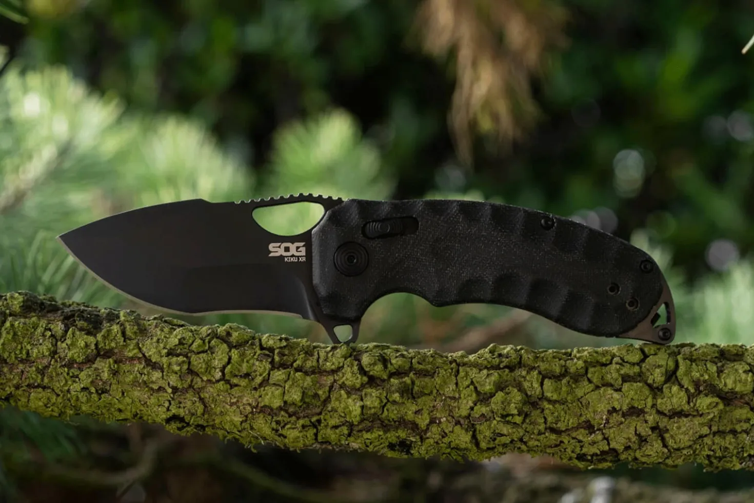 Couteau pliant SOG Kiku XR Black SGKIKUXRBK manche G10/carbone noir 10,9cm